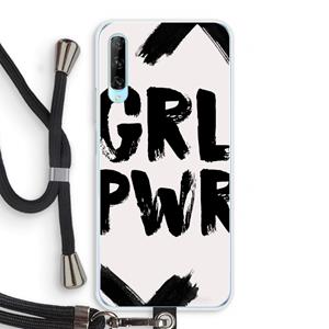 CaseCompany Girl Power #2: Huawei P Smart Pro Transparant Hoesje met koord