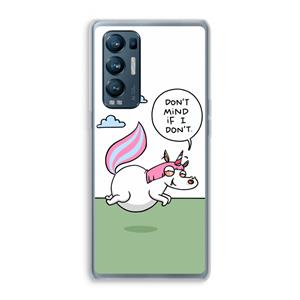 CaseCompany Unicorn: Oppo Find X3 Neo Transparant Hoesje