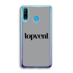 CaseCompany Topvent Grijs Zwart: Huawei P30 Lite Transparant Hoesje