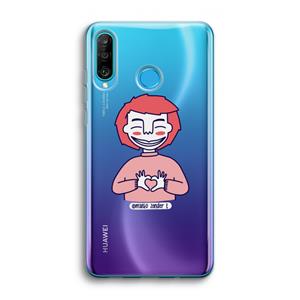 CaseCompany Hartje: Huawei P30 Lite Transparant Hoesje