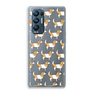CaseCompany Doggy: Oppo Find X3 Neo Transparant Hoesje