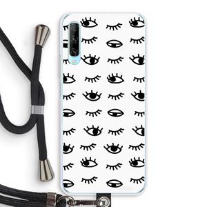 CaseCompany Eye pattern #2: Huawei P Smart Pro Transparant Hoesje met koord