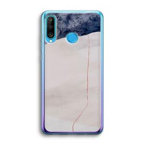 CaseCompany Stone White: Huawei P30 Lite Transparant Hoesje