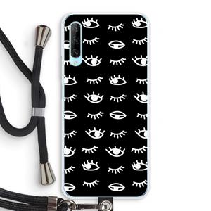 CaseCompany Eye pattern #3: Huawei P Smart Pro Transparant Hoesje met koord