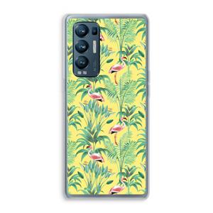 CaseCompany Flamingo party: Oppo Find X3 Neo Transparant Hoesje