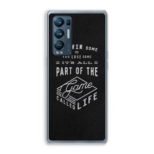 CaseCompany Life: Oppo Find X3 Neo Transparant Hoesje