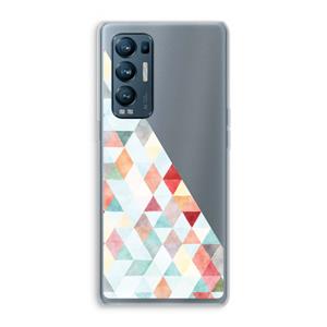 CaseCompany Gekleurde driehoekjes pastel: Oppo Find X3 Neo Transparant Hoesje
