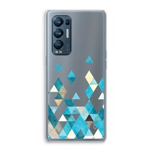 CaseCompany Gekleurde driehoekjes blauw: Oppo Find X3 Neo Transparant Hoesje