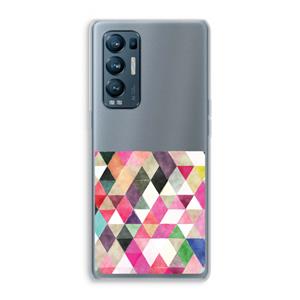 CaseCompany Gekleurde driehoekjes: Oppo Find X3 Neo Transparant Hoesje