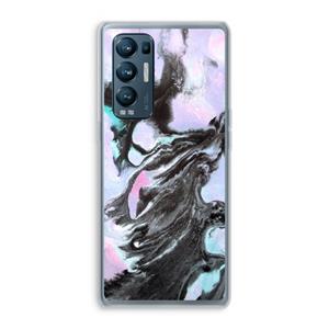 CaseCompany Pastel zwart: Oppo Find X3 Neo Transparant Hoesje