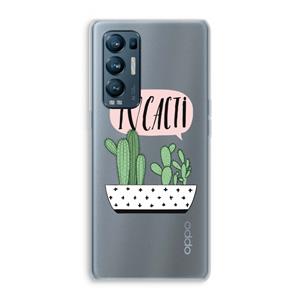 CaseCompany I love cacti: Oppo Find X3 Neo Transparant Hoesje