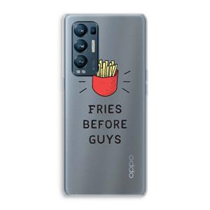 CaseCompany Fries before guys: Oppo Find X3 Neo Transparant Hoesje