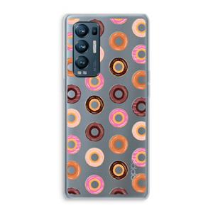 CaseCompany Donuts: Oppo Find X3 Neo Transparant Hoesje