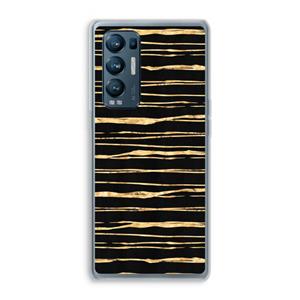 CaseCompany Gouden strepen: Oppo Find X3 Neo Transparant Hoesje