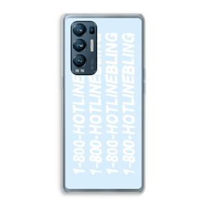 CaseCompany Hotline bling blue: Oppo Find X3 Neo Transparant Hoesje