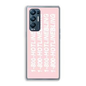 CaseCompany Hotline bling pink: Oppo Find X3 Neo Transparant Hoesje