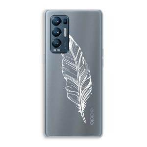 CaseCompany Pluim: Oppo Find X3 Neo Transparant Hoesje