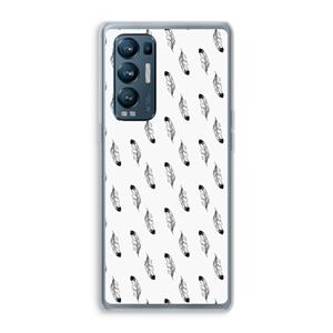 CaseCompany Pluimen: Oppo Find X3 Neo Transparant Hoesje