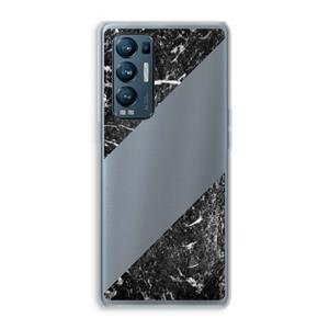 CaseCompany Zwart marmer: Oppo Find X3 Neo Transparant Hoesje