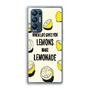 CaseCompany Lemonade: Oppo Find X3 Neo Transparant Hoesje