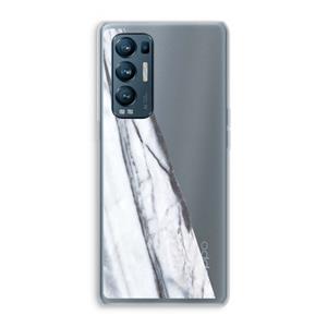 CaseCompany Gestreepte marmer: Oppo Find X3 Neo Transparant Hoesje