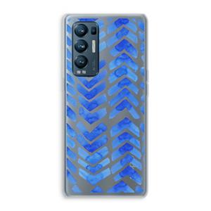 CaseCompany Blauwe pijlen: Oppo Find X3 Neo Transparant Hoesje