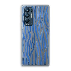 CaseCompany Blauwe nerven: Oppo Find X3 Neo Transparant Hoesje