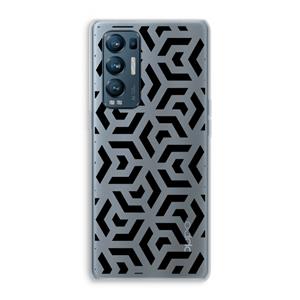CaseCompany Crazy pattern: Oppo Find X3 Neo Transparant Hoesje