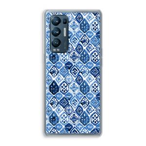 CaseCompany Blauw motief: Oppo Find X3 Neo Transparant Hoesje