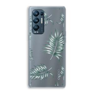 CaseCompany Simple leaves: Oppo Find X3 Neo Transparant Hoesje