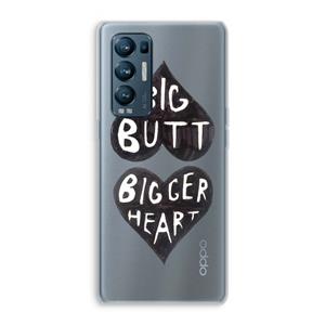 CaseCompany Big butt bigger heart: Oppo Find X3 Neo Transparant Hoesje