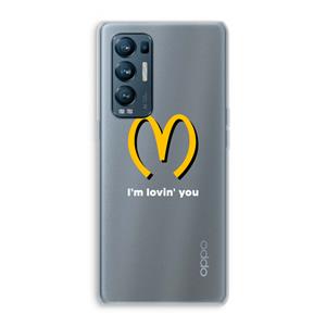 CaseCompany I'm lovin' you: Oppo Find X3 Neo Transparant Hoesje