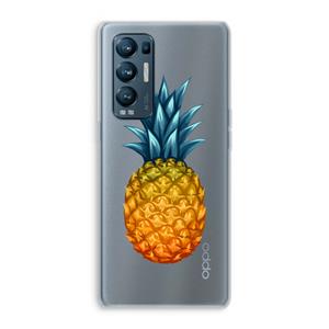 CaseCompany Grote ananas: Oppo Find X3 Neo Transparant Hoesje
