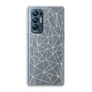 CaseCompany Geometrische lijnen wit: Oppo Find X3 Neo Transparant Hoesje
