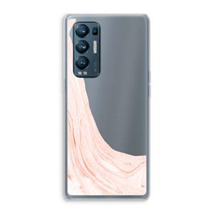 CaseCompany Peach bath: Oppo Find X3 Neo Transparant Hoesje