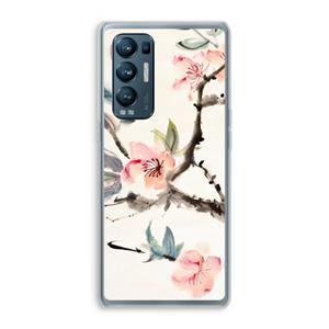 CaseCompany Japanse bloemen: Oppo Find X3 Neo Transparant Hoesje