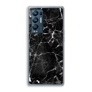 CaseCompany Zwart Marmer 2: Oppo Find X3 Neo Transparant Hoesje