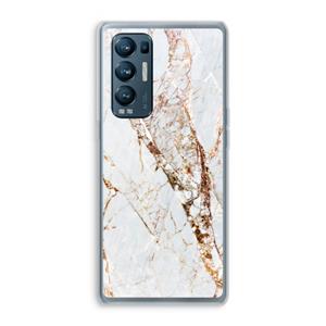 CaseCompany Goud marmer: Oppo Find X3 Neo Transparant Hoesje