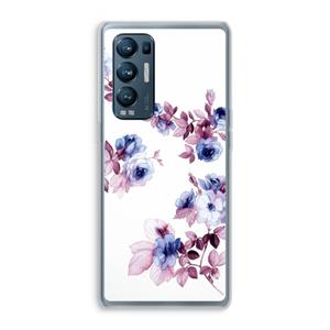 CaseCompany Waterverf bloemen: Oppo Find X3 Neo Transparant Hoesje
