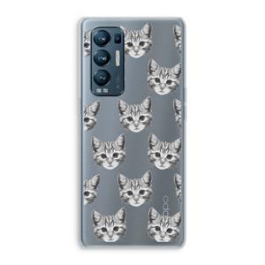 CaseCompany Kitten: Oppo Find X3 Neo Transparant Hoesje