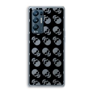 CaseCompany Musketon Skulls: Oppo Find X3 Neo Transparant Hoesje