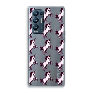 CaseCompany Musketon Unicorn: Oppo Find X3 Neo Transparant Hoesje