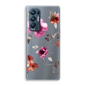 CaseCompany Geschilderde bloemen: Oppo Find X3 Neo Transparant Hoesje
