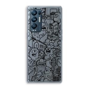 CaseCompany Vexx Black City : Oppo Find X3 Neo Transparant Hoesje