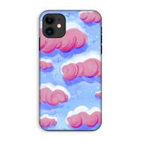 CaseCompany Roze wolken met vogels: iPhone 11 Tough Case