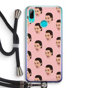 CaseCompany Ugly Cry Call: Huawei P Smart (2019) Transparant Hoesje met koord