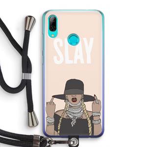 CaseCompany Slay All Day: Huawei P Smart (2019) Transparant Hoesje met koord