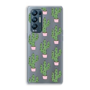 CaseCompany Cactus Lover: Oppo Find X3 Neo Transparant Hoesje