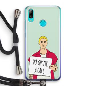 CaseCompany Gimme a call: Huawei P Smart (2019) Transparant Hoesje met koord
