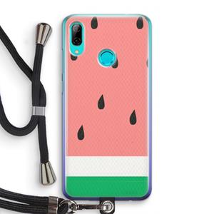 CaseCompany Watermeloen: Huawei P Smart (2019) Transparant Hoesje met koord